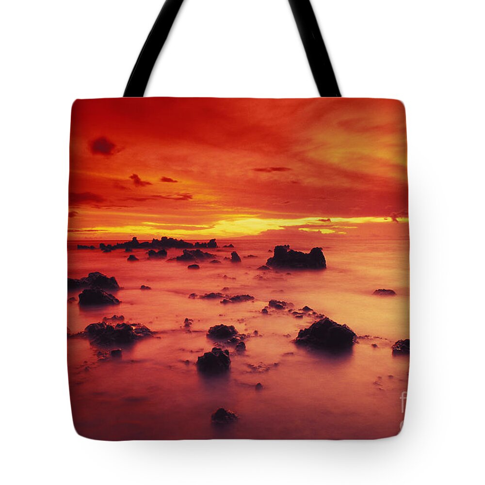 Amaze Tote Bag featuring the photograph Lava Rock Beach by Dave Fleetham - Printscapes