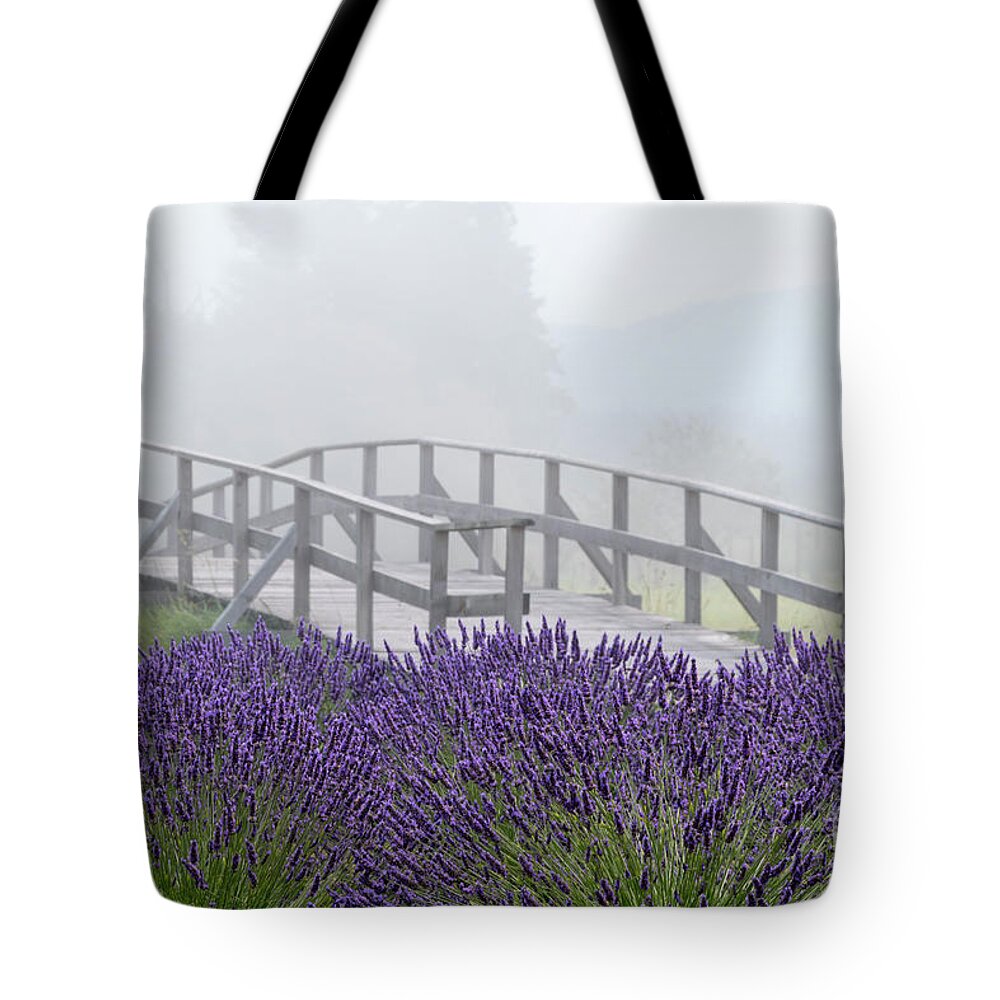 Lavender Tote Bag featuring the photograph Lavender Bridge by Louise Magno