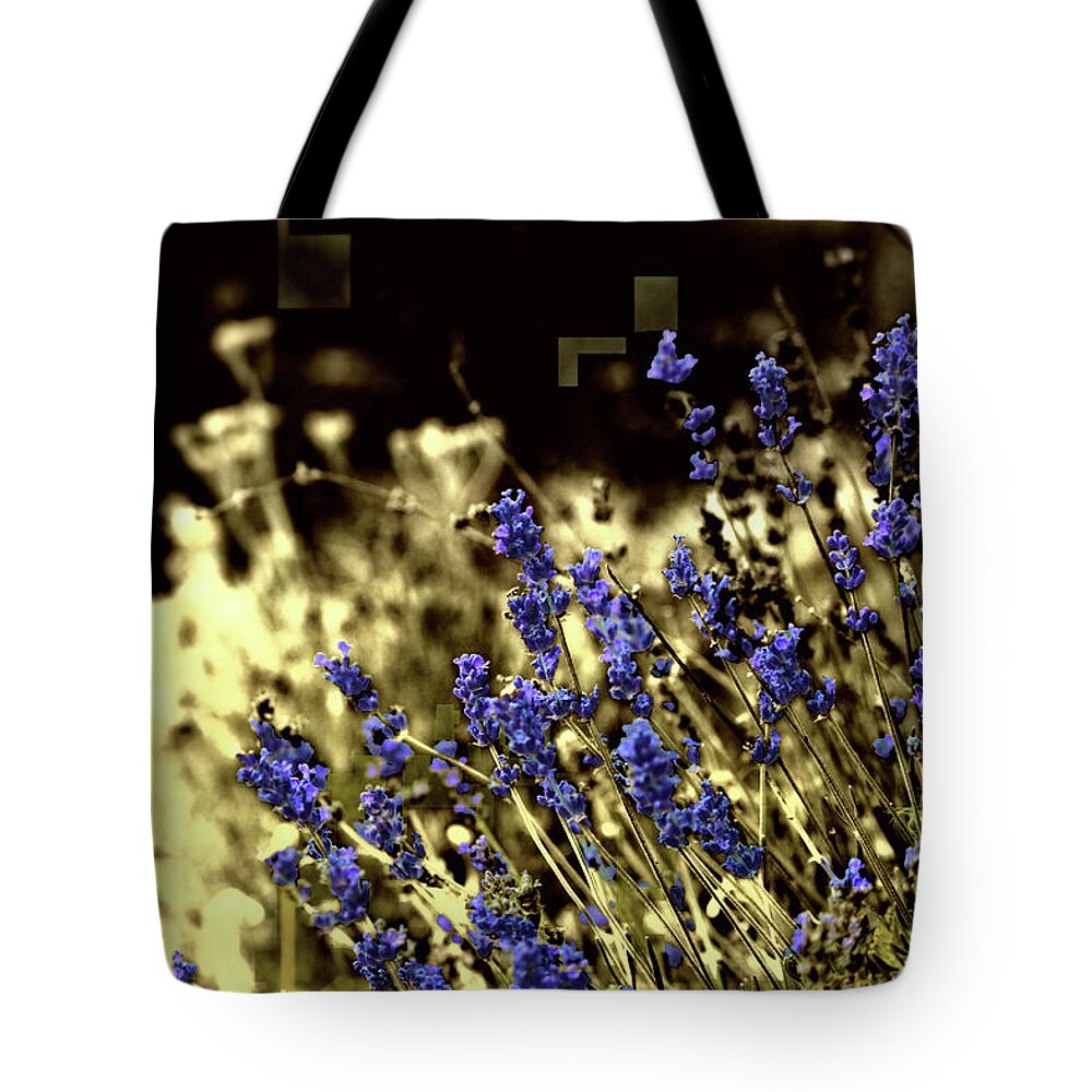 Purple Tote Bag featuring the photograph Lavender Yellow by April Burton