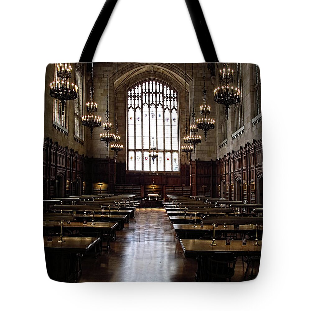 Law School Library Tote Bag featuring the photograph Law School Library by Pat Cook
