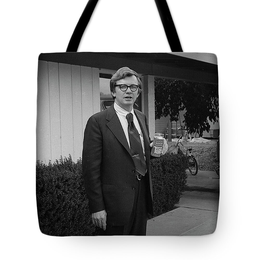 Tab Tote Bag featuring the photograph Lawyer with Can of Tab, 1971 by Jeremy Butler