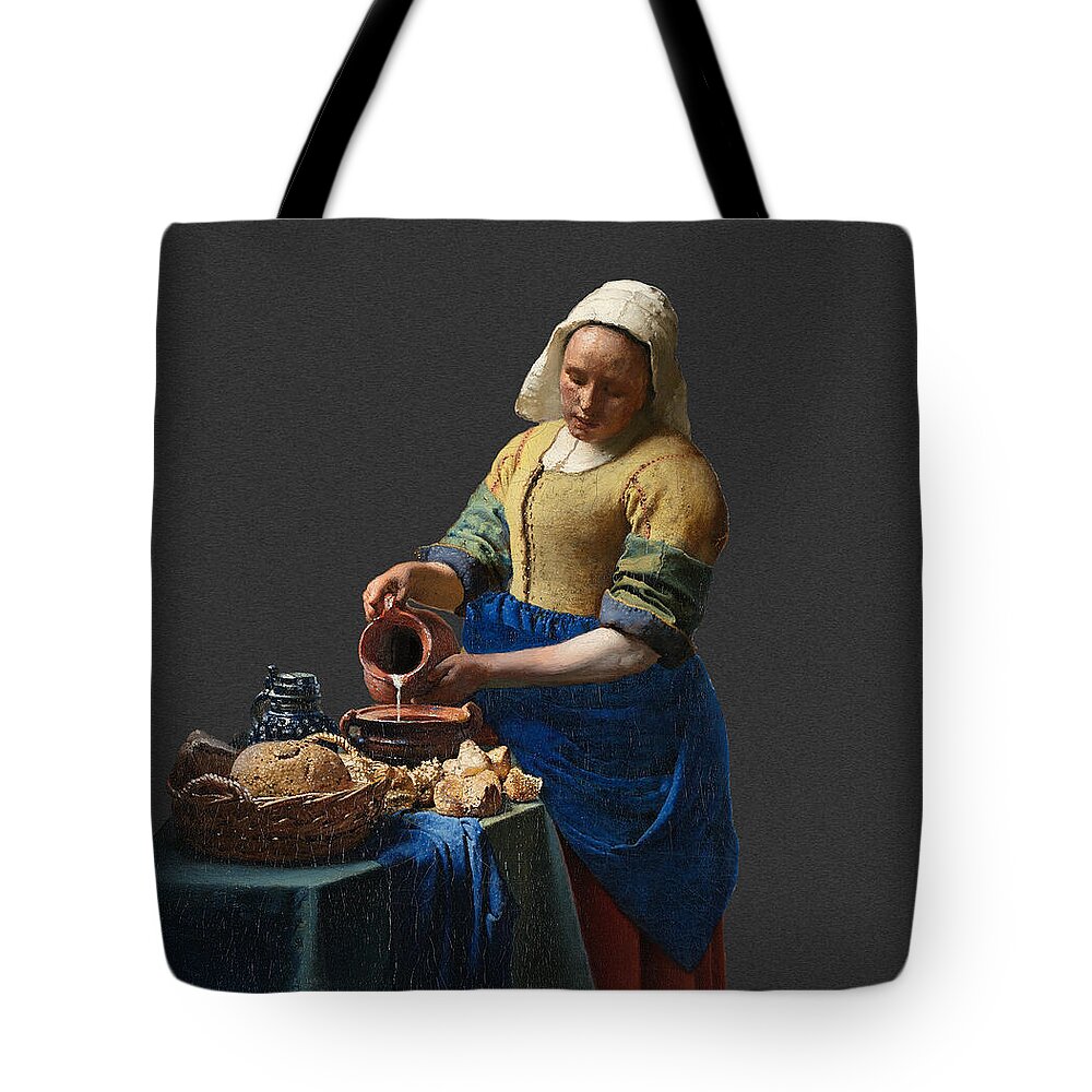 Postmodernism Tote Bag featuring the digital art Layered 16 Vermeer by David Bridburg