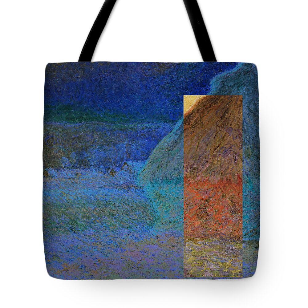 Postmodernism Tote Bag featuring the digital art Layered 3 Monet by David Bridburg