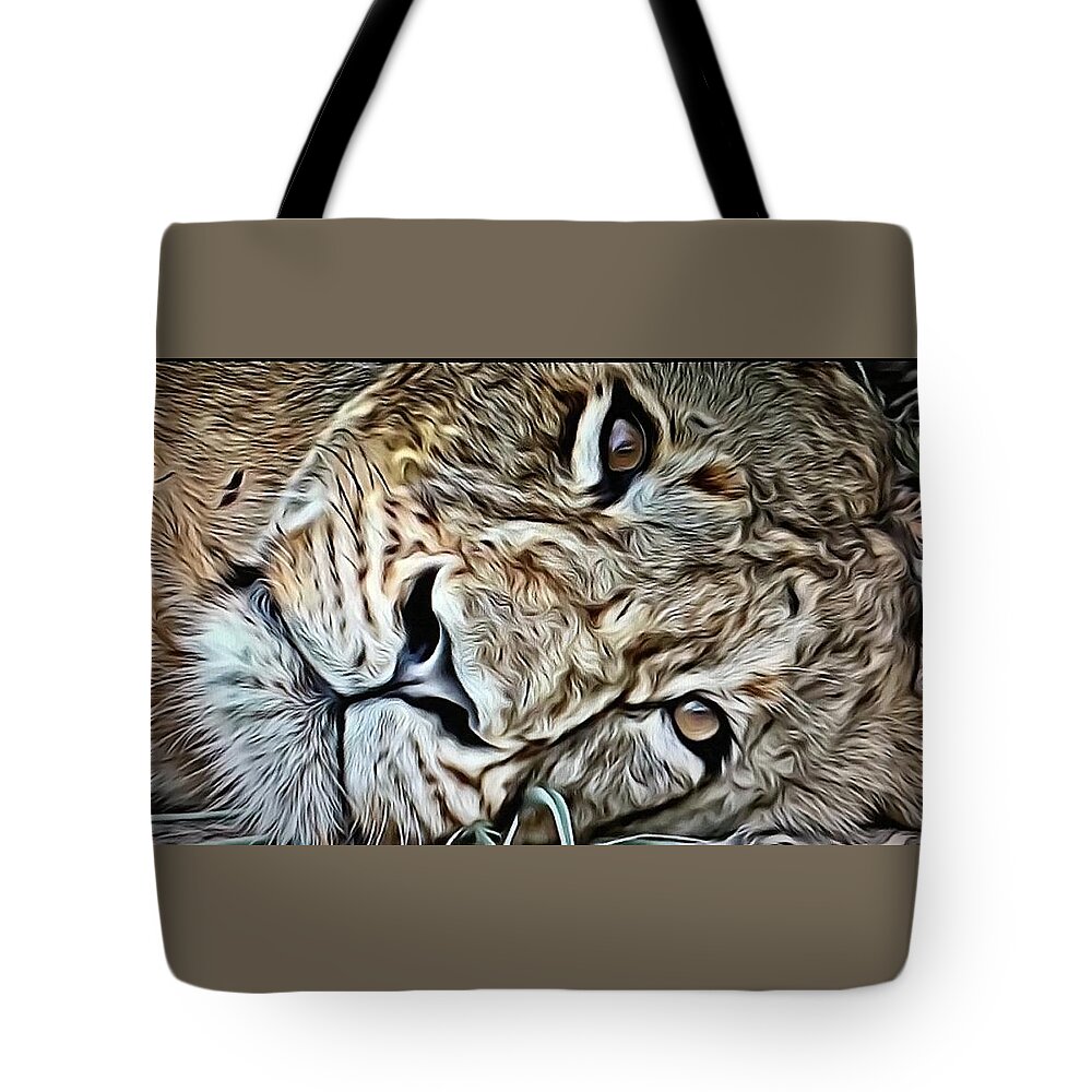 Lion Tote Bag featuring the photograph Lazy Lion by Gini Moore