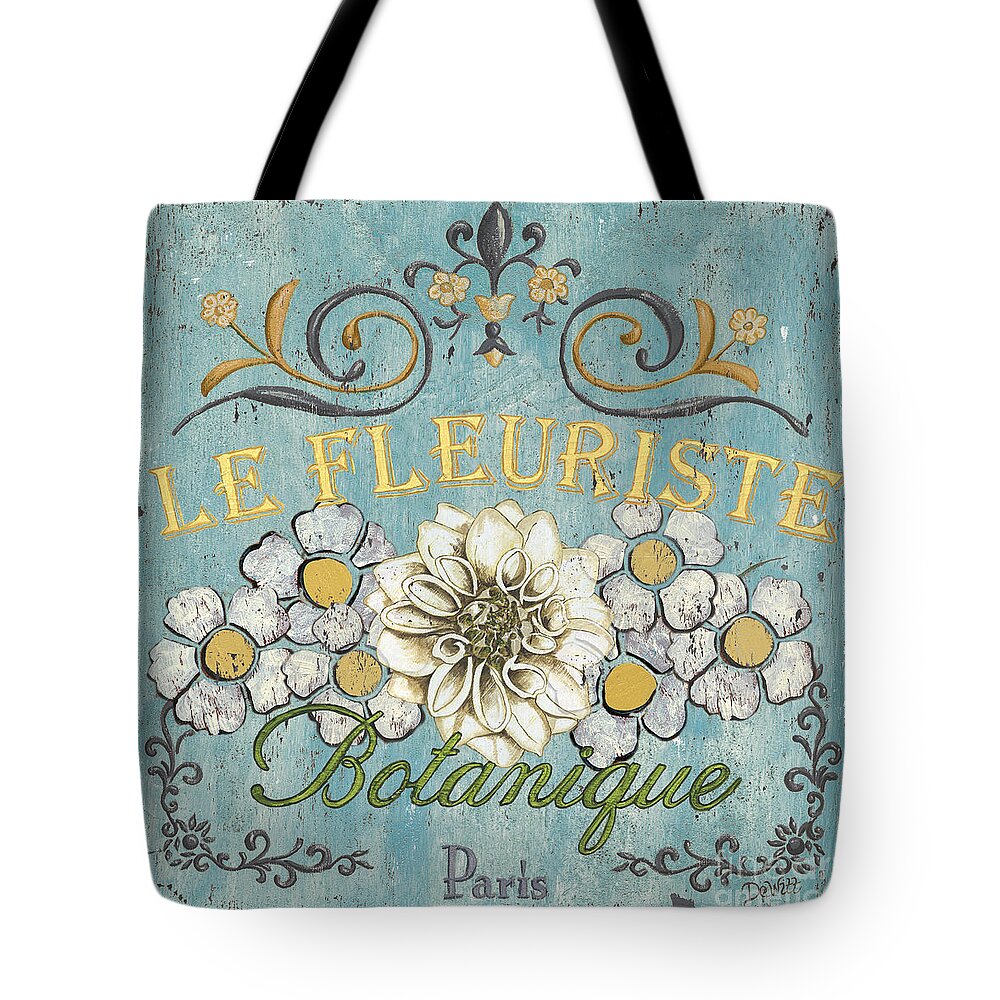 Flowers Tote Bag featuring the painting Le Fleuriste de Botanique by Debbie DeWitt