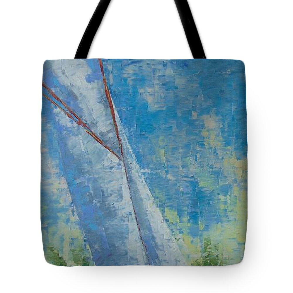 Provence Tote Bag featuring the painting Le voilier de Provence by Frederic Payet