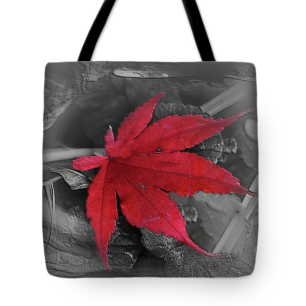 Leaf Tote Bag featuring the photograph Leaf abstract by Yumi Johnson