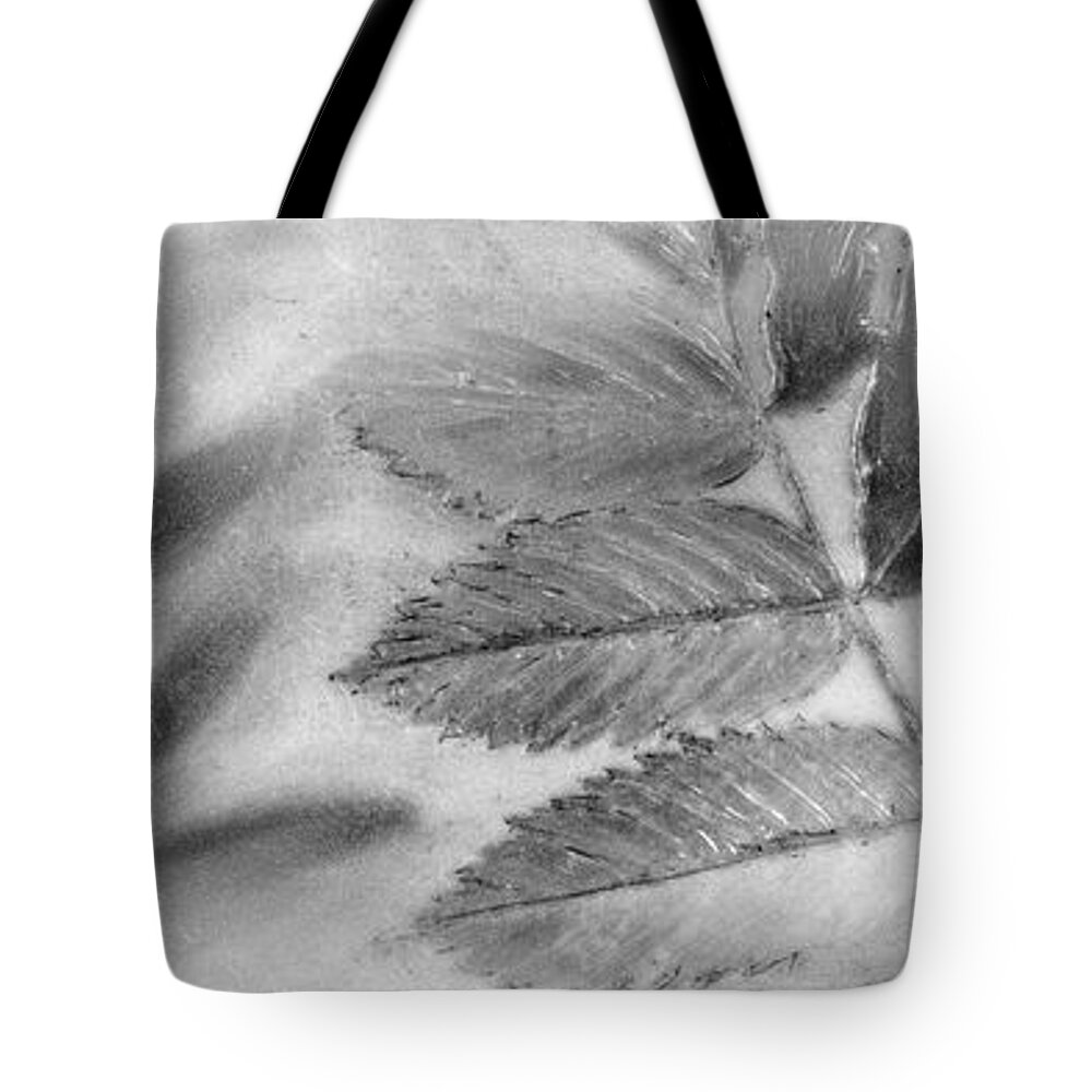 Encaustic Tote Bag featuring the mixed media Leafage Lustre by Roseanne Jones