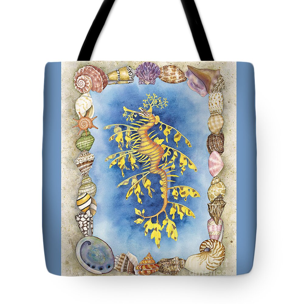 Leafy Sea Dragon Tote Bag featuring the painting Leafy Sea Dragon by Lucy Arnold