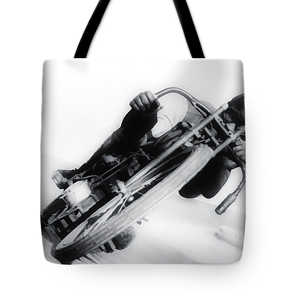 Leaning Hard Tote Bag featuring the photograph Leaning Hard by Digital Reproductions