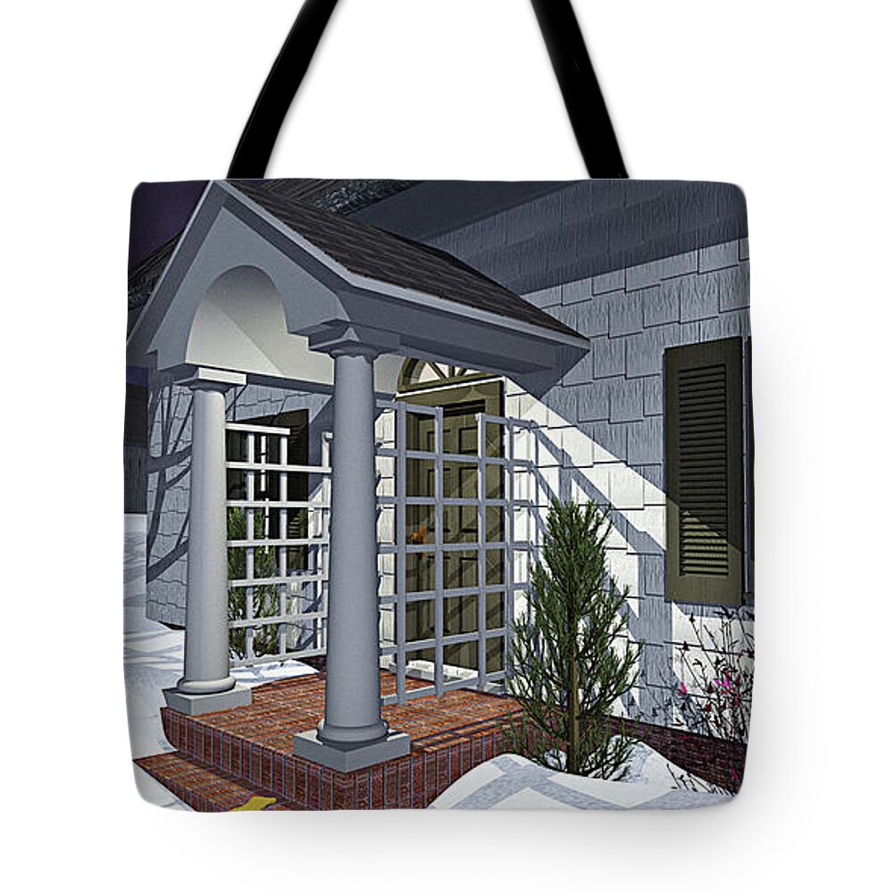 Porch Tote Bag featuring the photograph Leave the Porch Light On by Peter J Sucy