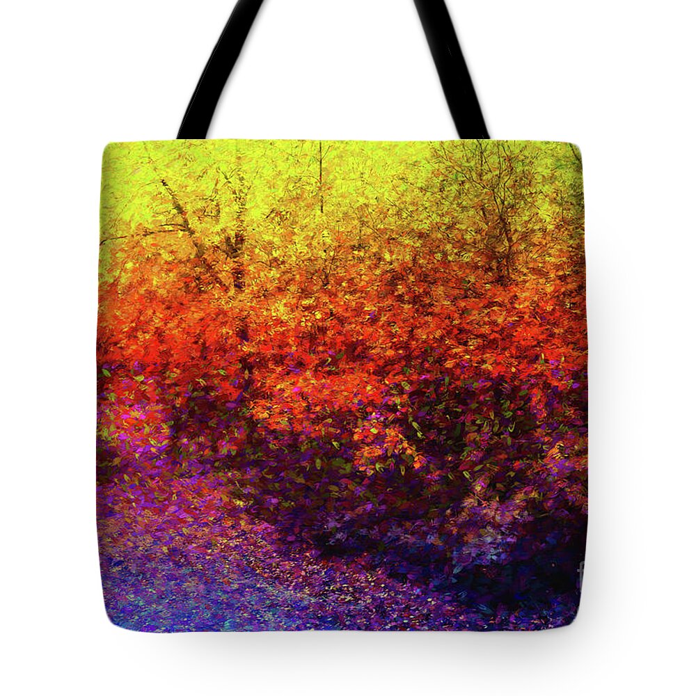 Leaves Tote Bag featuring the digital art Leaves by Roger Lighterness