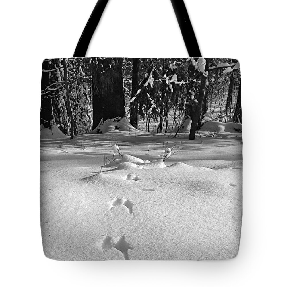 Lumia1520 Tote Bag featuring the photograph Leaving Traces

#monochrome #bnw by Mandy Tabatt
