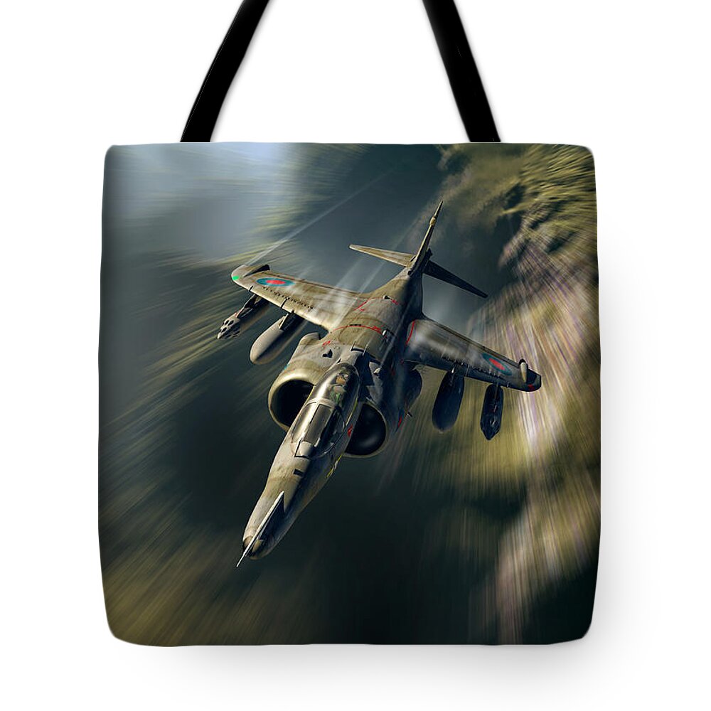 War Tote Bag featuring the digital art Legacy Harrier by Peter Van Stigt