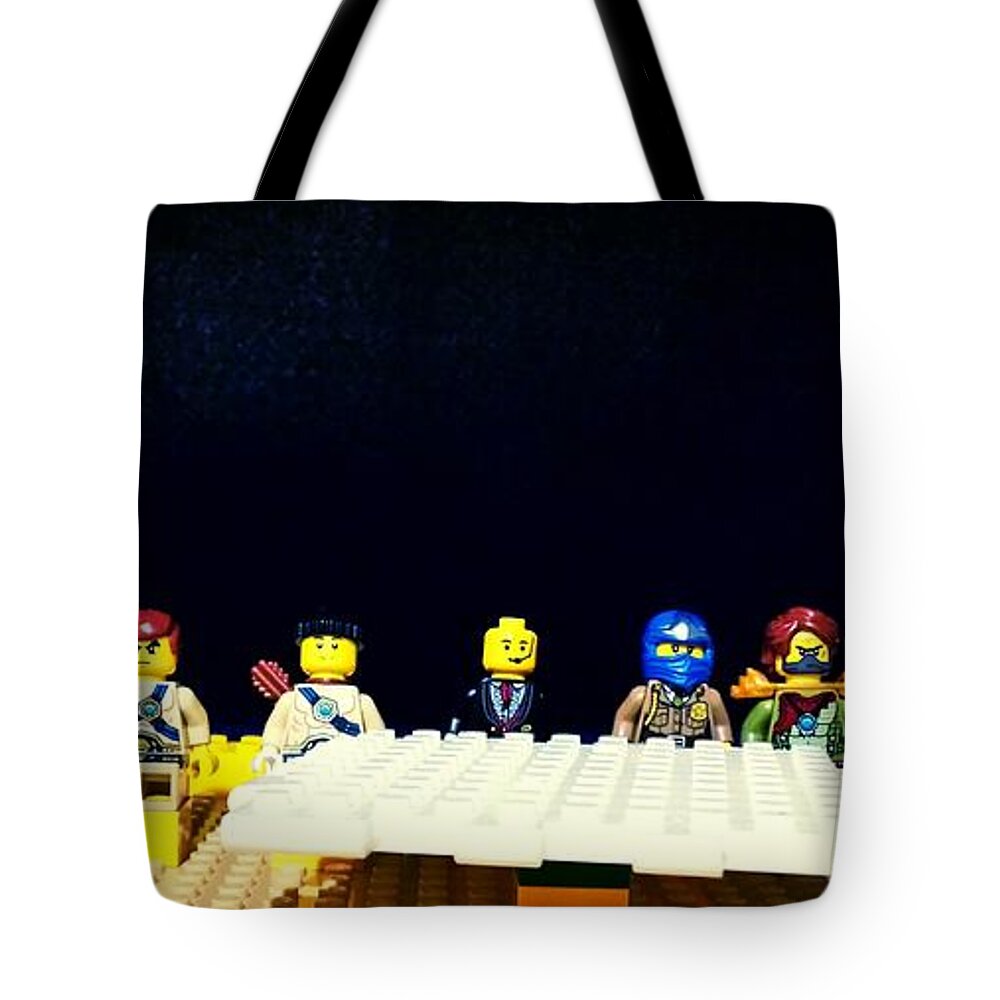 Lego Tote Bag featuring the photograph Lego Family by Jana E Provenzano