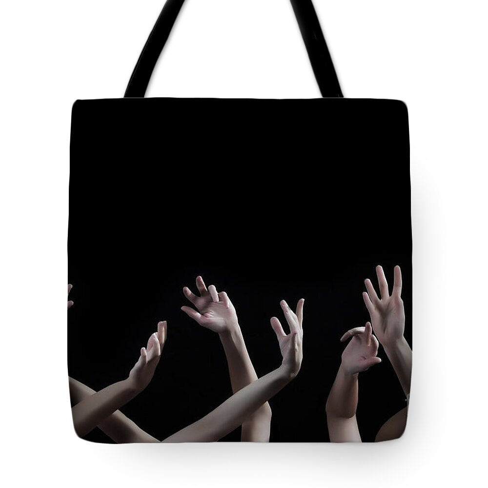 Artistic Tote Bag featuring the photograph Lend me a hand by Robert WK Clark