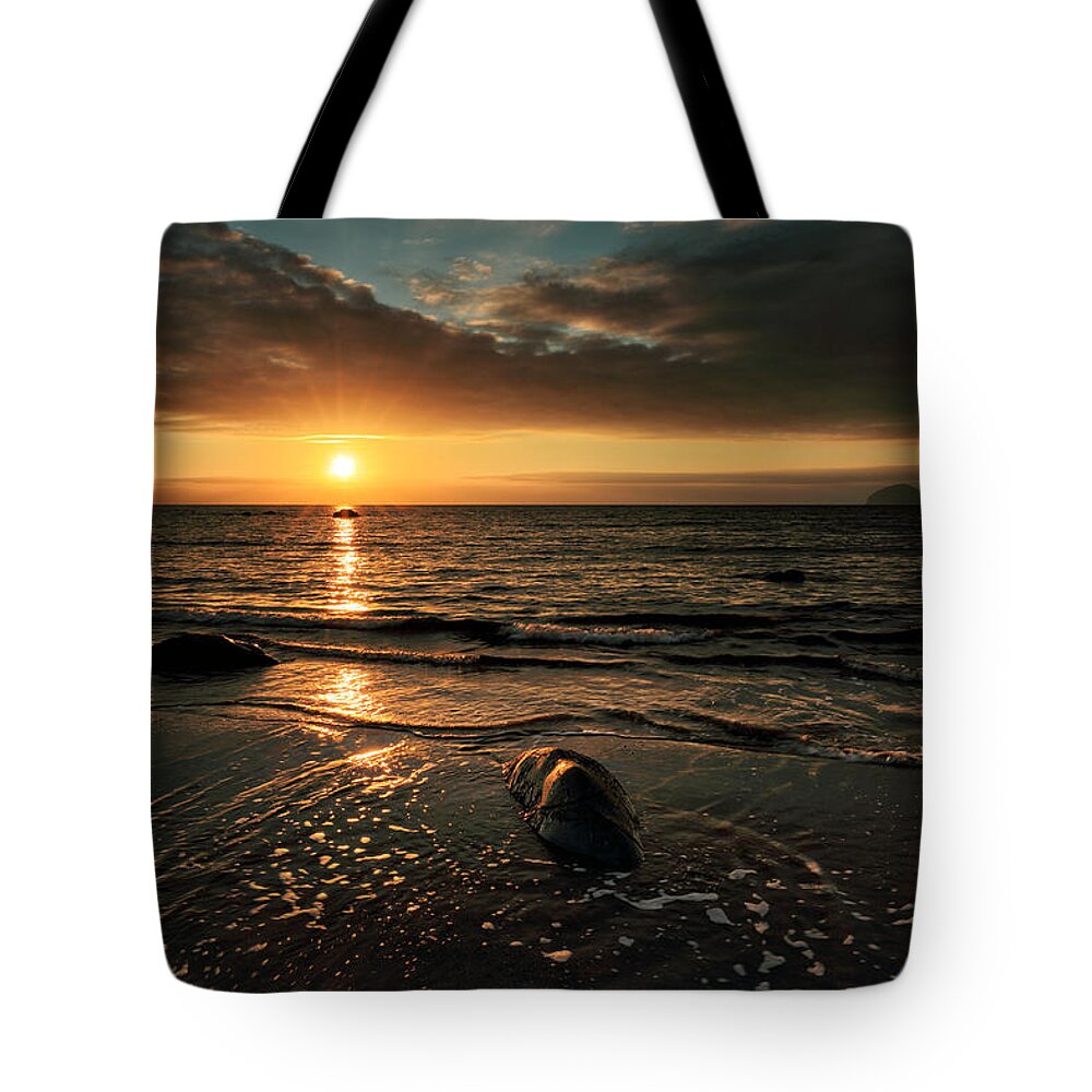 Coast Tote Bag featuring the photograph Lendalfoot Sunset by Grant Glendinning
