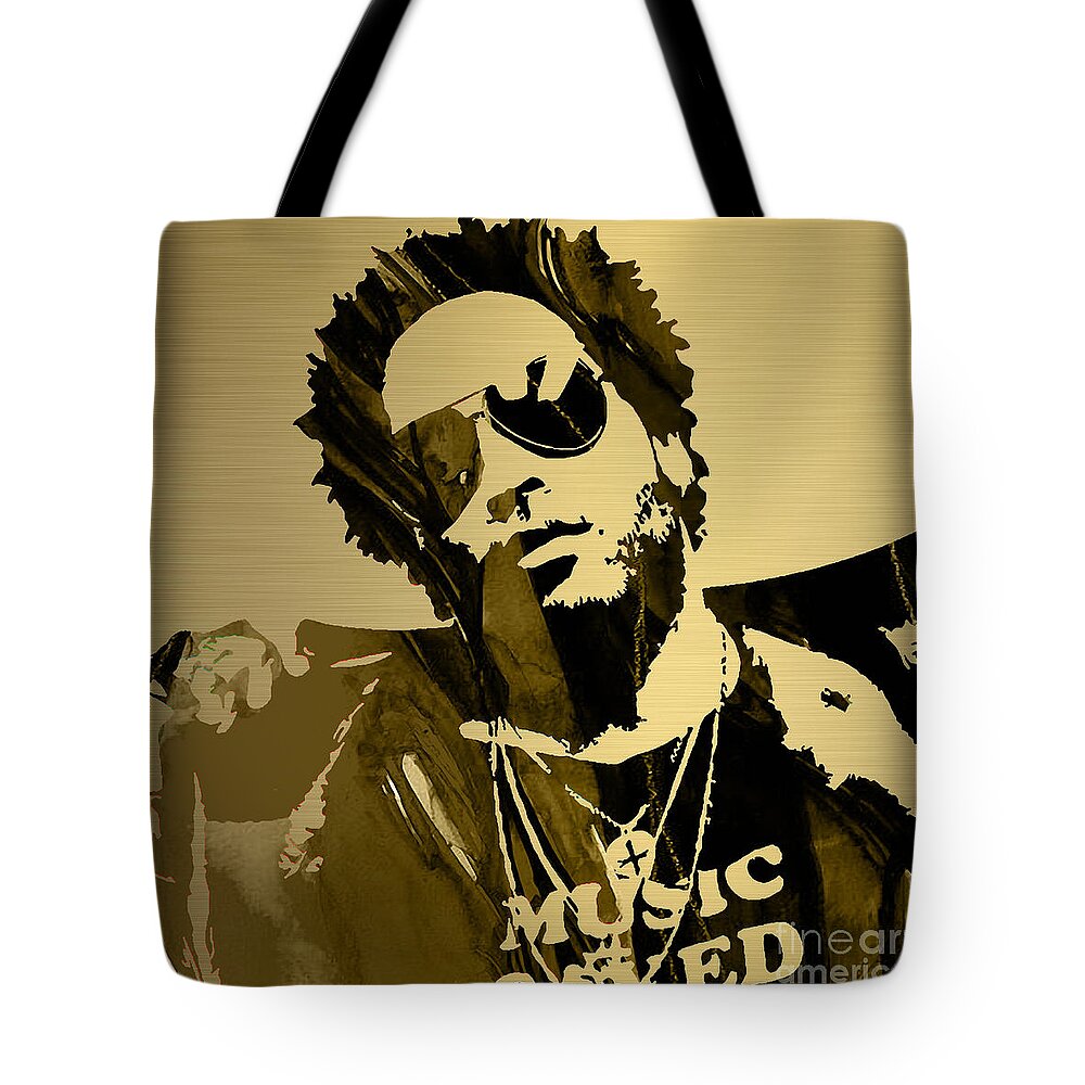 Lenny Kravitz Tote Bag featuring the mixed media Lenny Kravitz Collection by Marvin Blaine