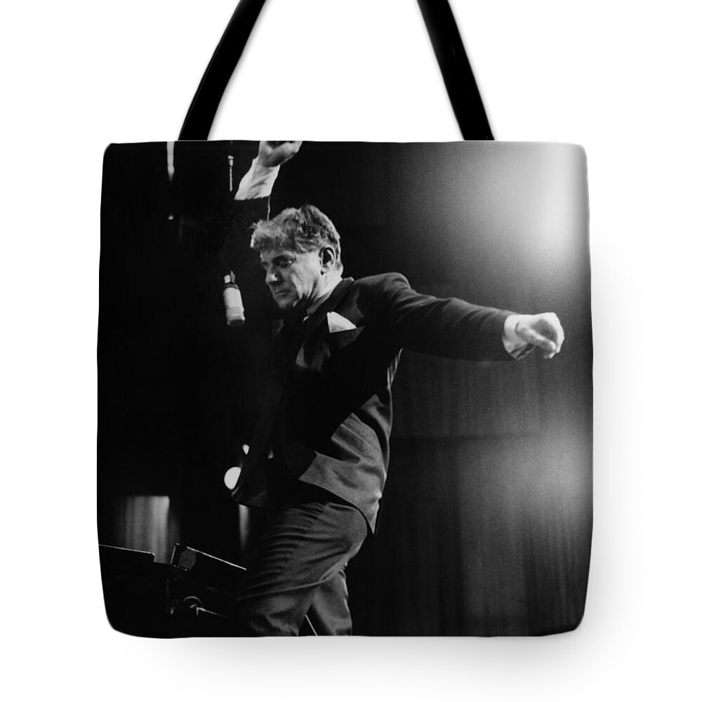 1965 Tote Bag featuring the photograph Leonard Bernstein by Granger