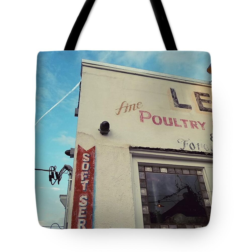 Leon's Tote Bag featuring the photograph Leon's by Amy Regenbogen