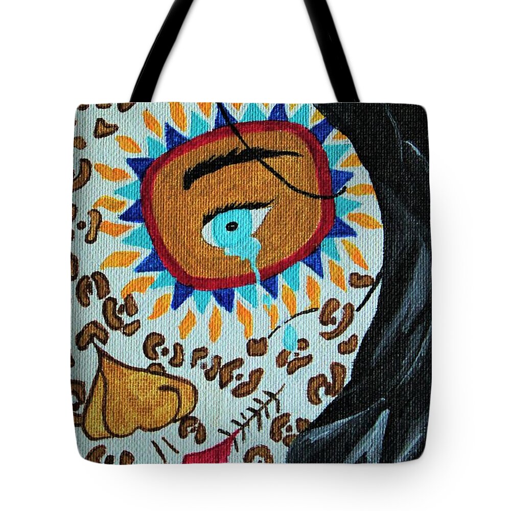Day Of The Dead Tote Bag featuring the painting Leopard Tears by Amy Gallagher
