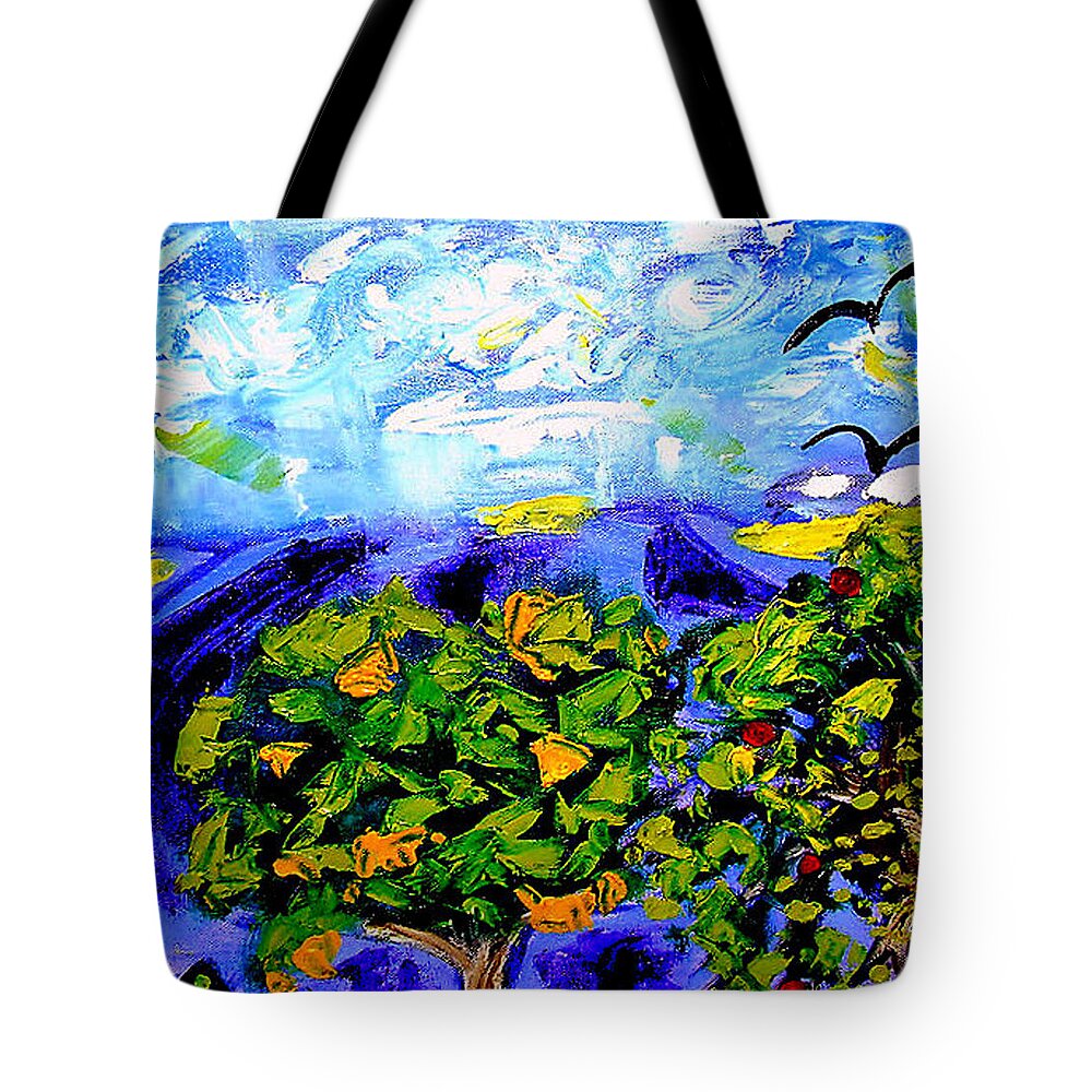 Crows Tote Bag featuring the painting Les Corneilles by Rusty Gladdish
