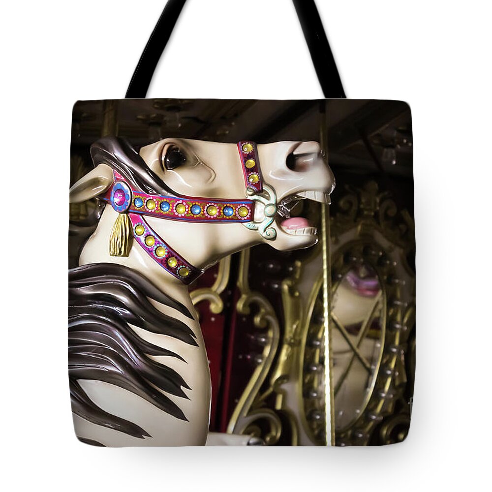 Carousels Tote Bag featuring the photograph Let Emotion Take Control - Carousel by Colleen Kammerer