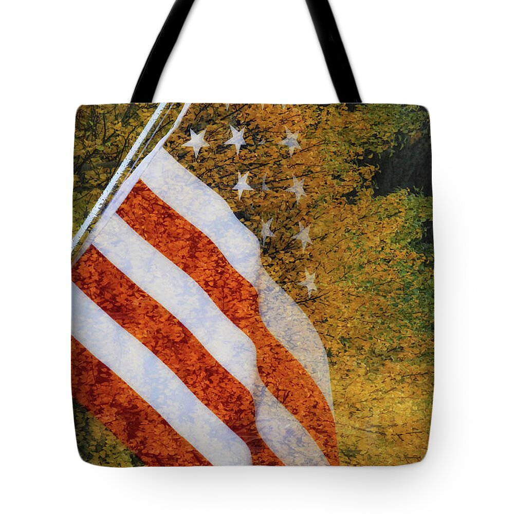 Flag Tote Bag featuring the photograph Let Freedom Ring by Donna Blackhall