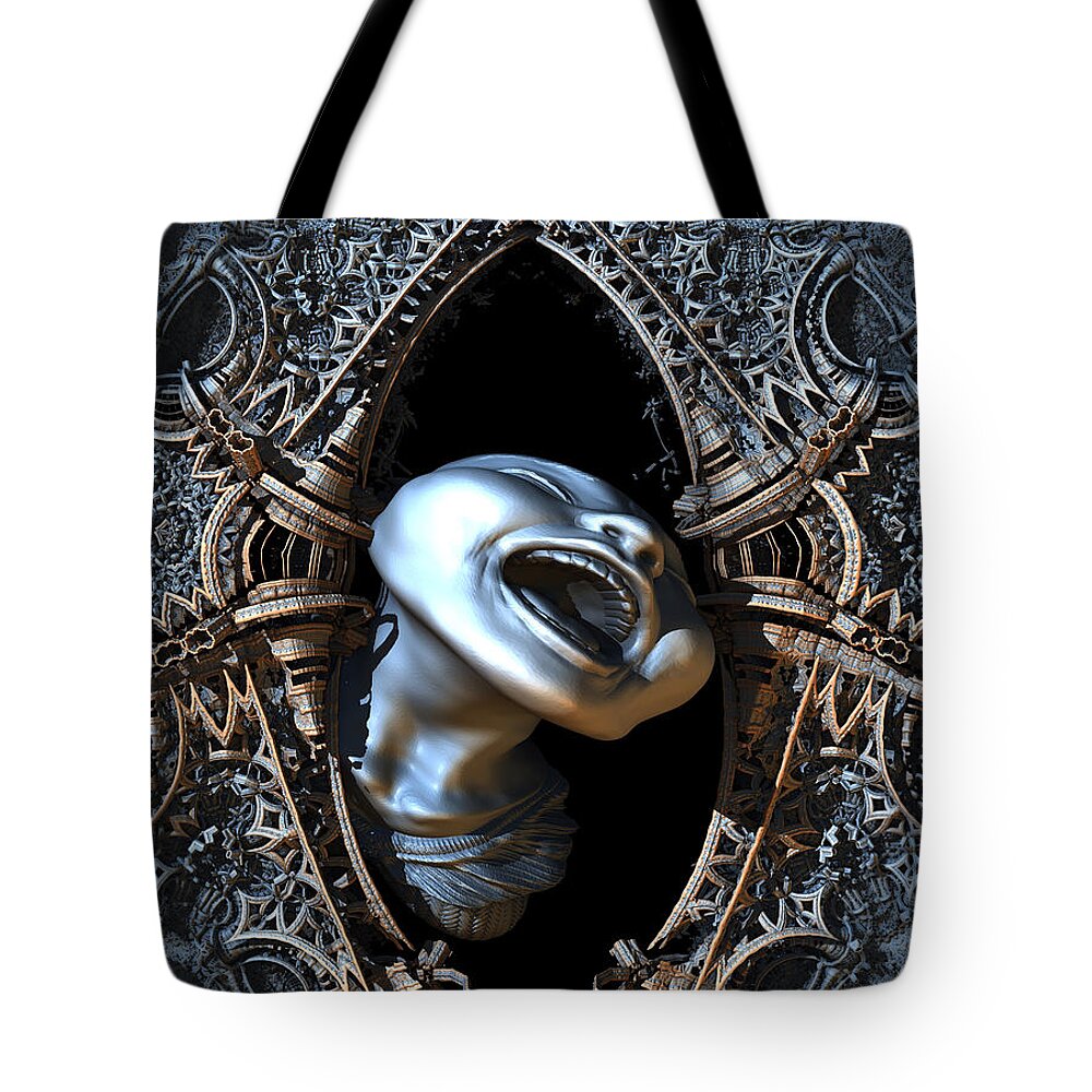 Fantasy Tote Bag featuring the digital art Let Me Out by Hal Tenny