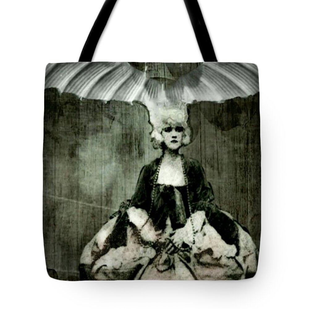 Skull Tote Bag featuring the digital art Let Them Eat Cake by Delight Worthyn