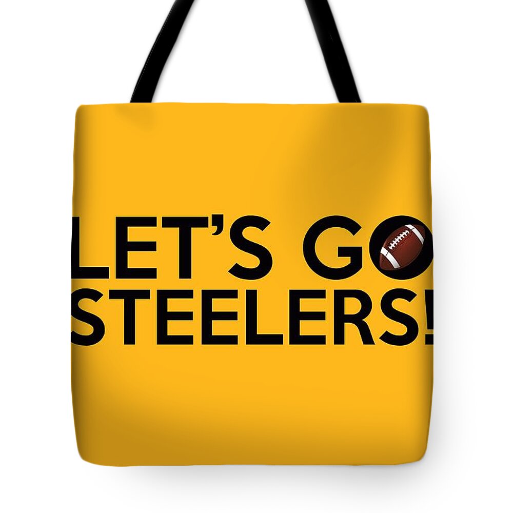 Pittsburgh Steelers Tote Bag featuring the painting Let's Go Steelers by Florian Rodarte