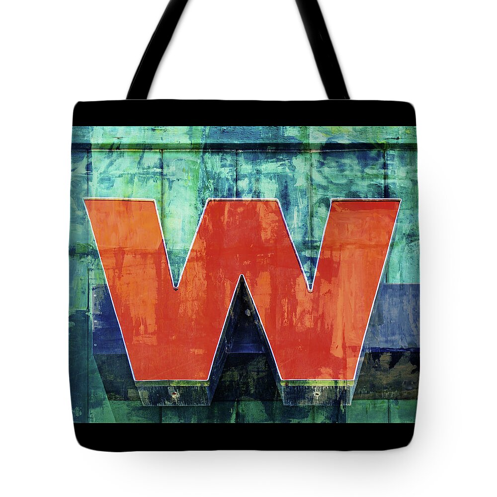 Alphabets Tote Bag featuring the photograph Letter W - Textured by Nikolyn McDonald