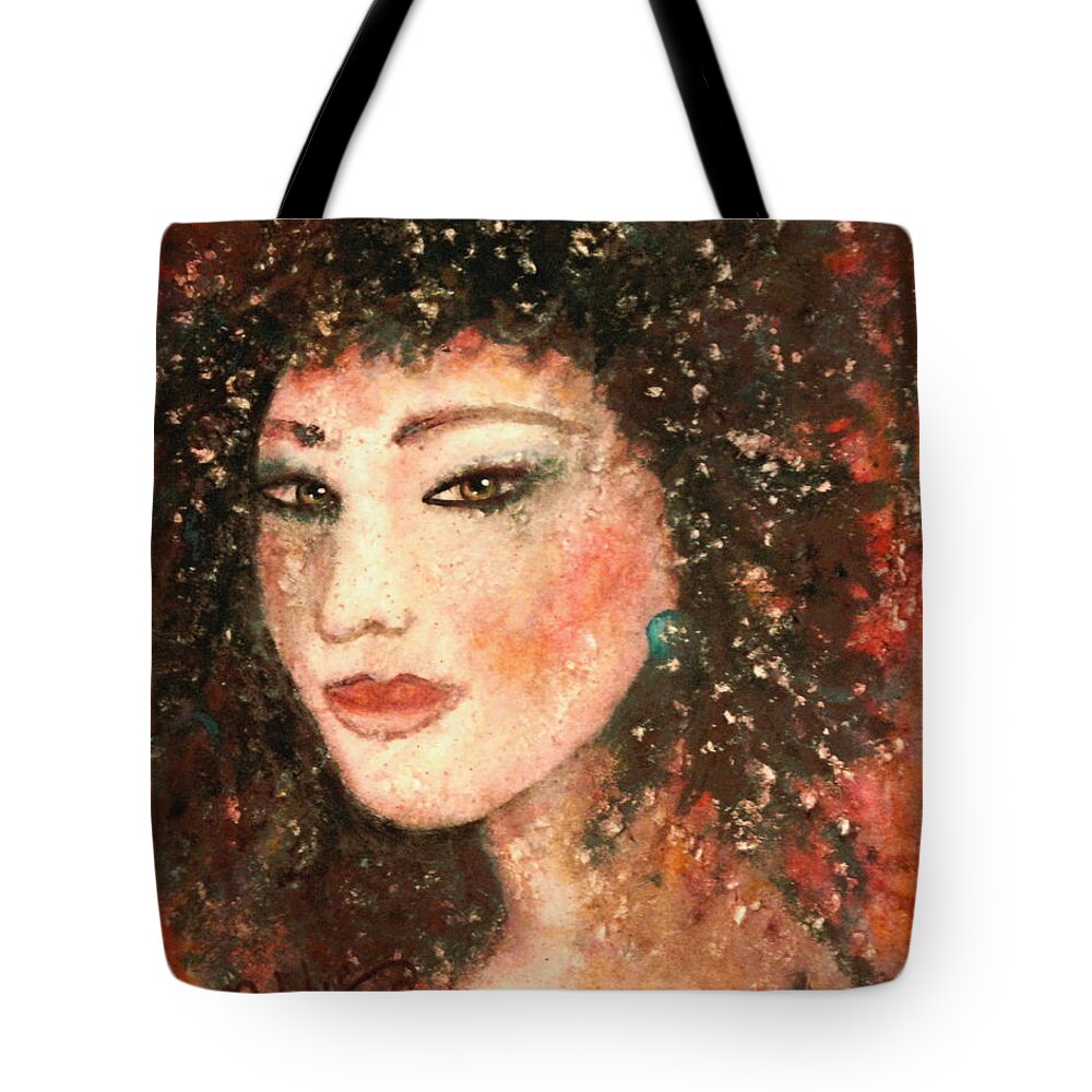 Asian Woman Tote Bag featuring the painting Li Lin Lin Lian by Natalie Holland