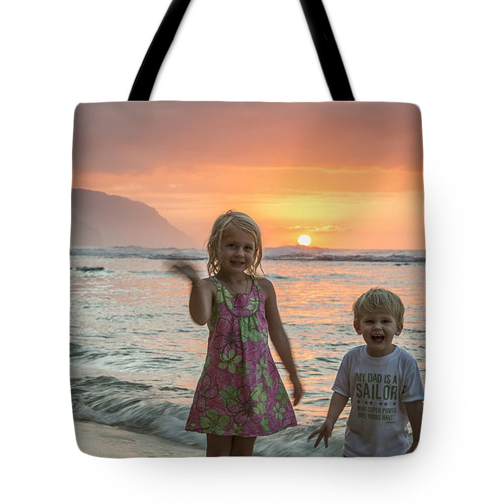  Tote Bag featuring the photograph Liam and Makena by Dustin K Ryan