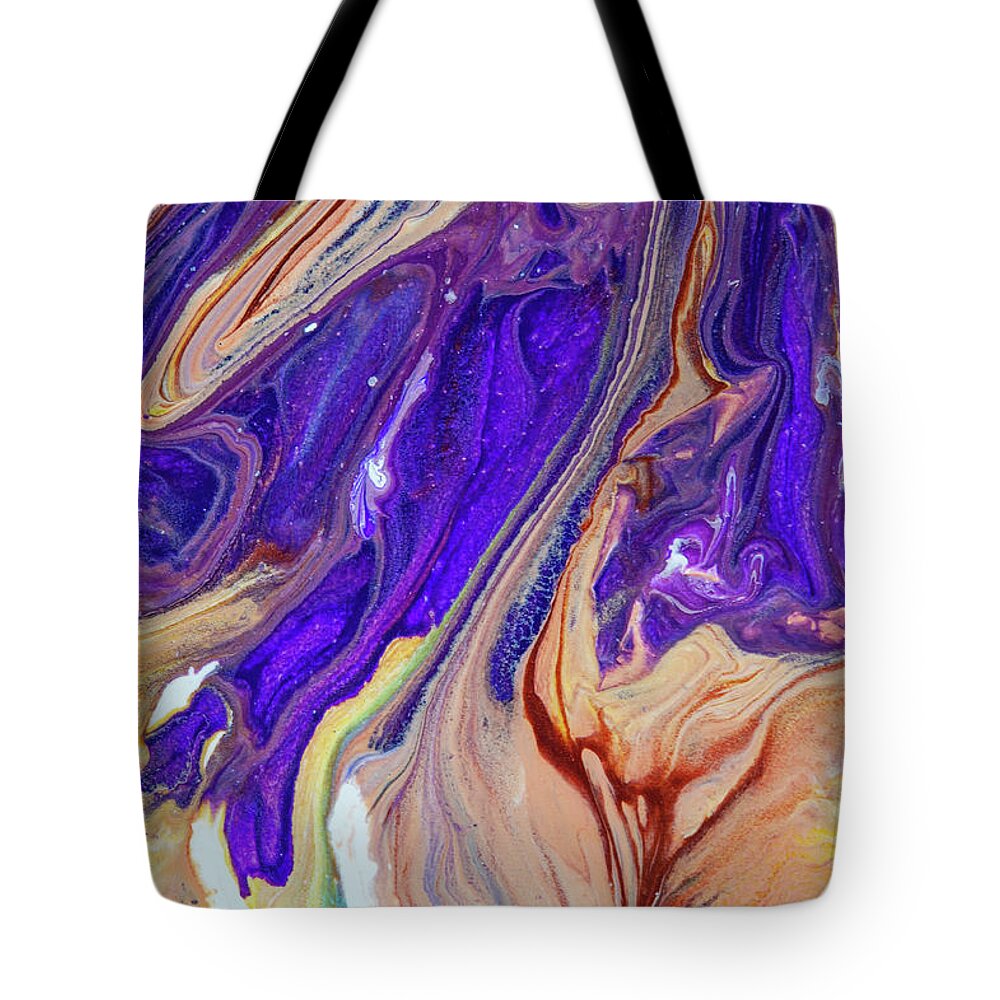Jenny Rainbow Fine Art Photography Tote Bag featuring the painting Liberation 3. Abstract Fluid Acrylic Pour by Jenny Rainbow