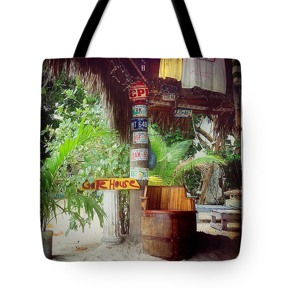 Negril Tote Bag featuring the photograph License to Drink by Linda Olsen