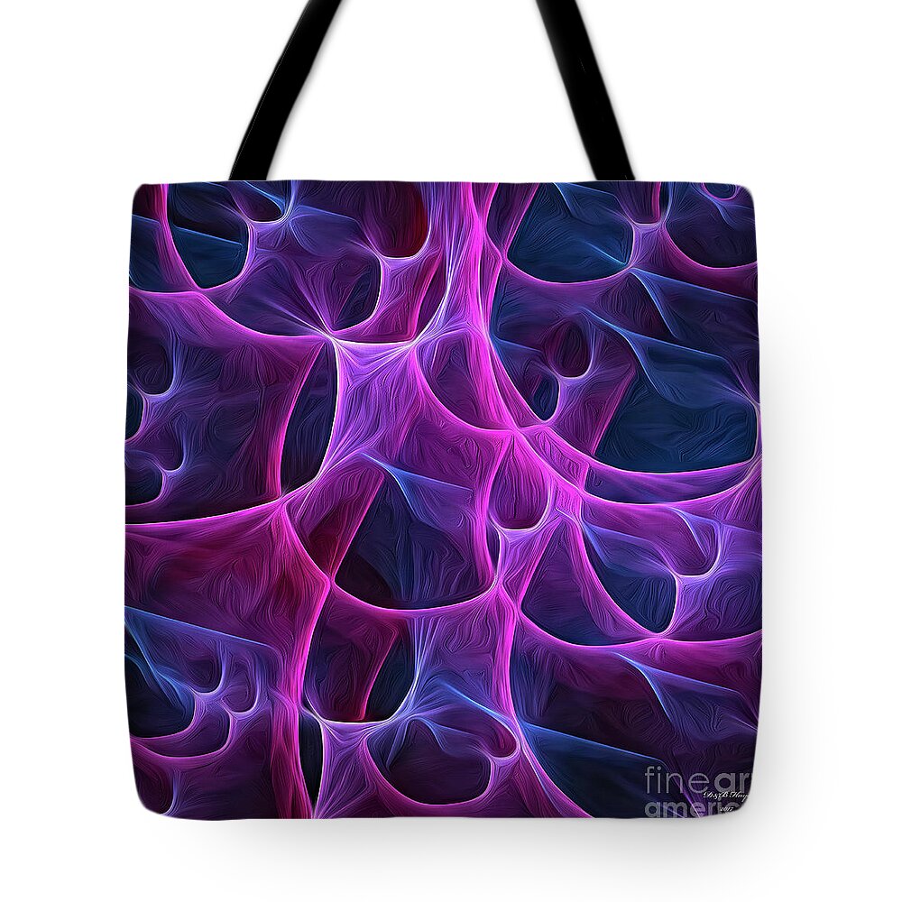 Abstract Tote Bag featuring the digital art Life by DB Hayes