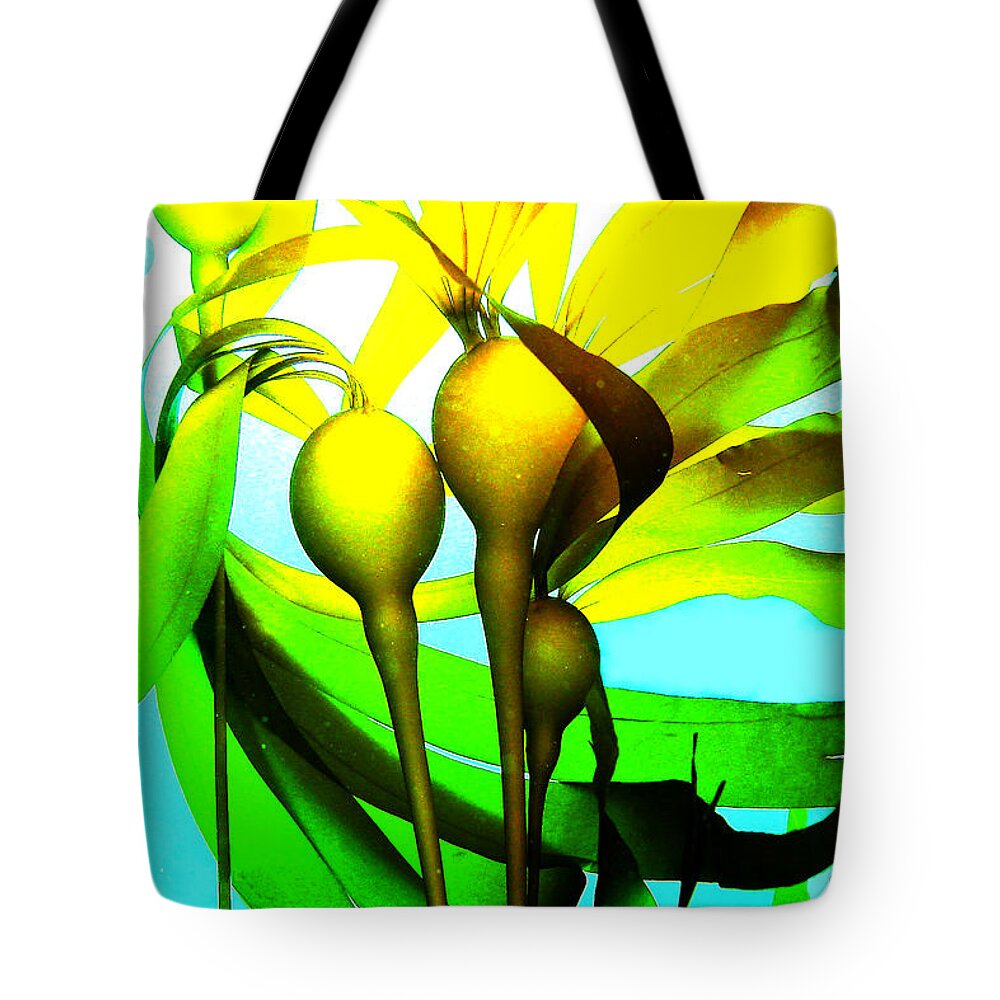 Watercolor Tote Bag featuring the painting Life in the Sea1 by Shelly Tschupp