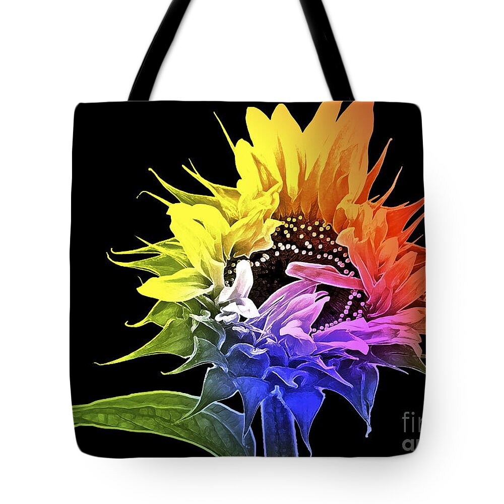 Sunflower Tote Bag featuring the photograph Life is Like a Rainbow ... by Gwyn Newcombe