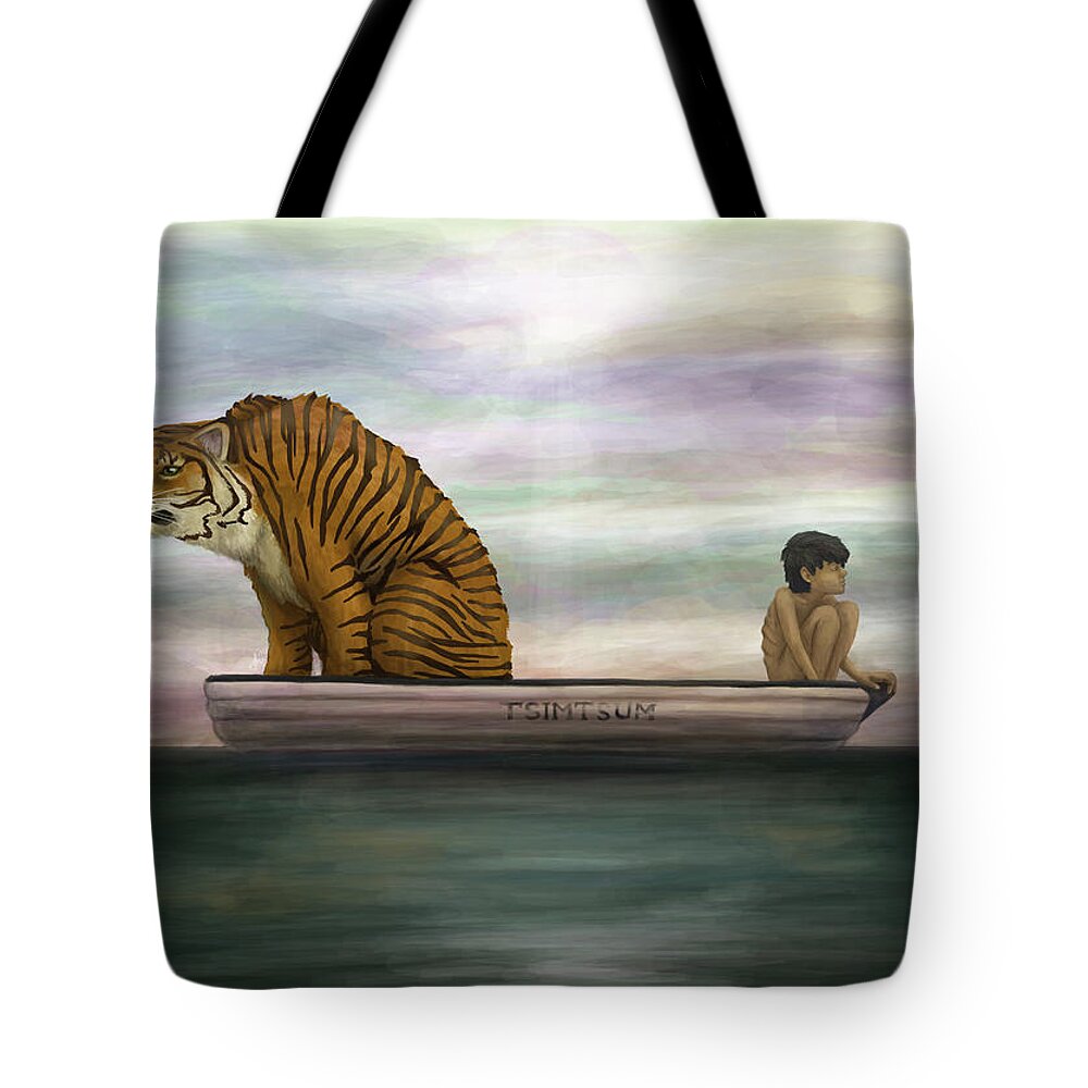 Life Of Pi Tote Bag featuring the digital art Life of Pi by Maye Loeser