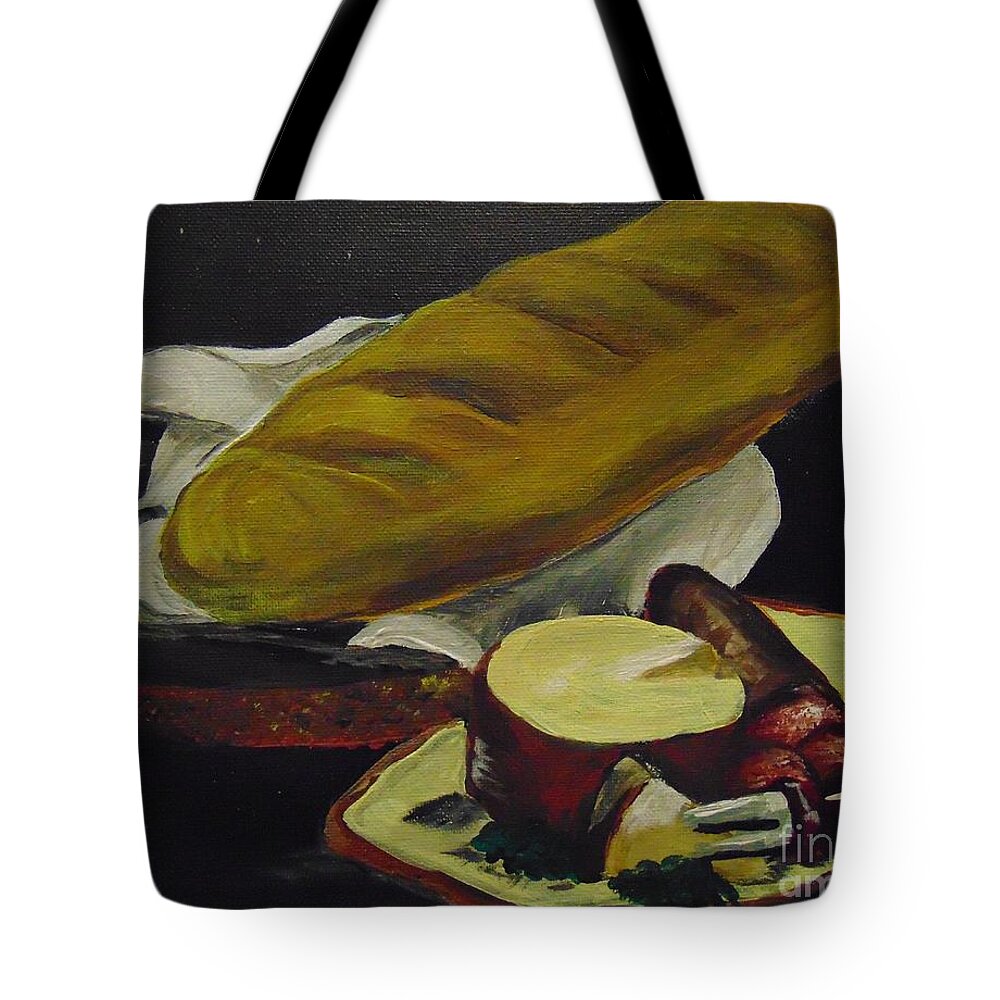 Bread Tote Bag featuring the painting Life by Saundra Johnson