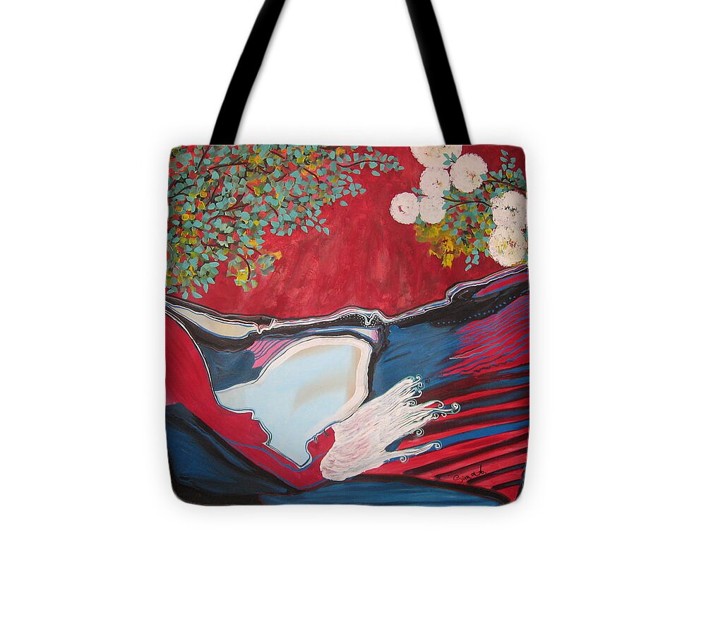 Life Tote Bag featuring the painting Life by Sima Amid Wewetzer