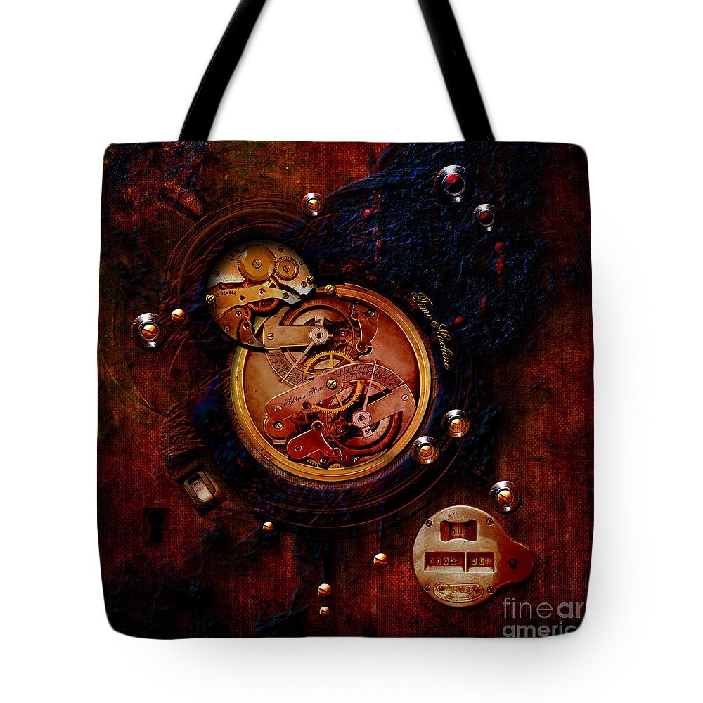  Tote Bag featuring the painting Life time machine by Alexa Szlavics