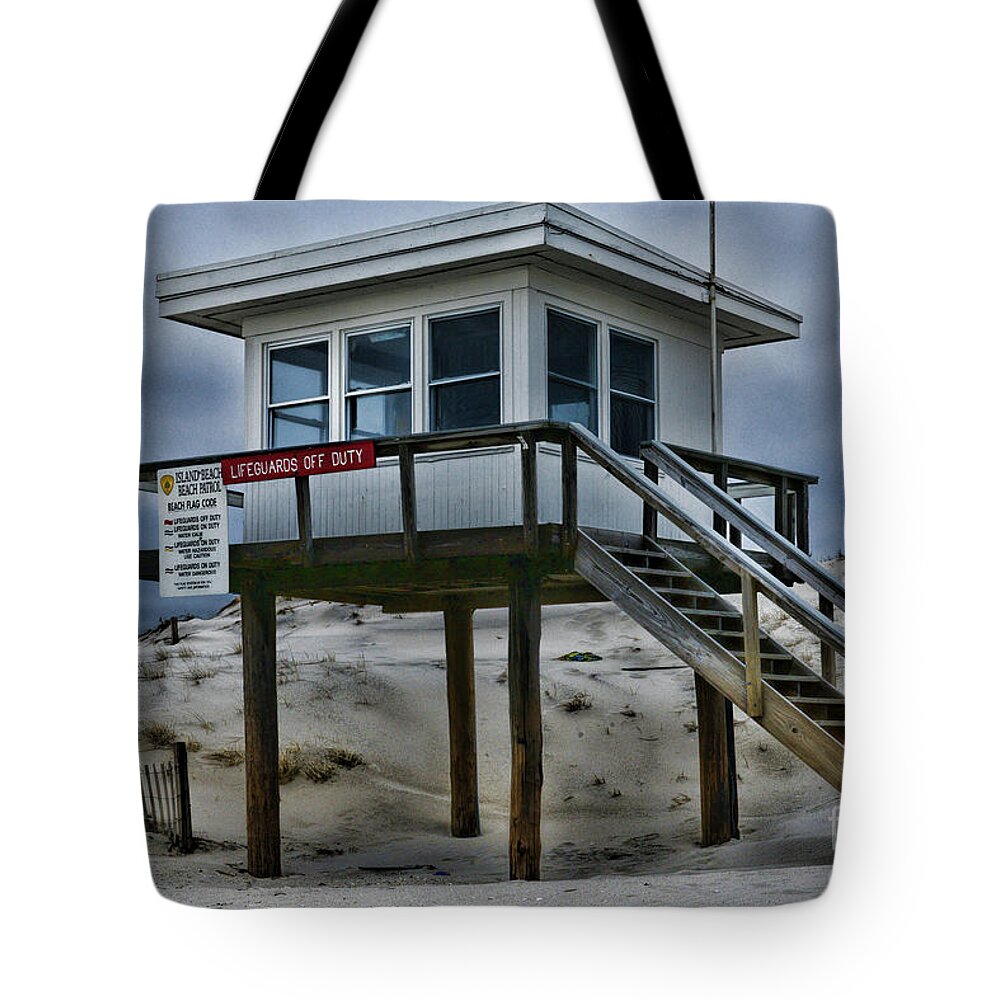 Paul Ward Tote Bag featuring the photograph Lifeguard Station 2 by Paul Ward