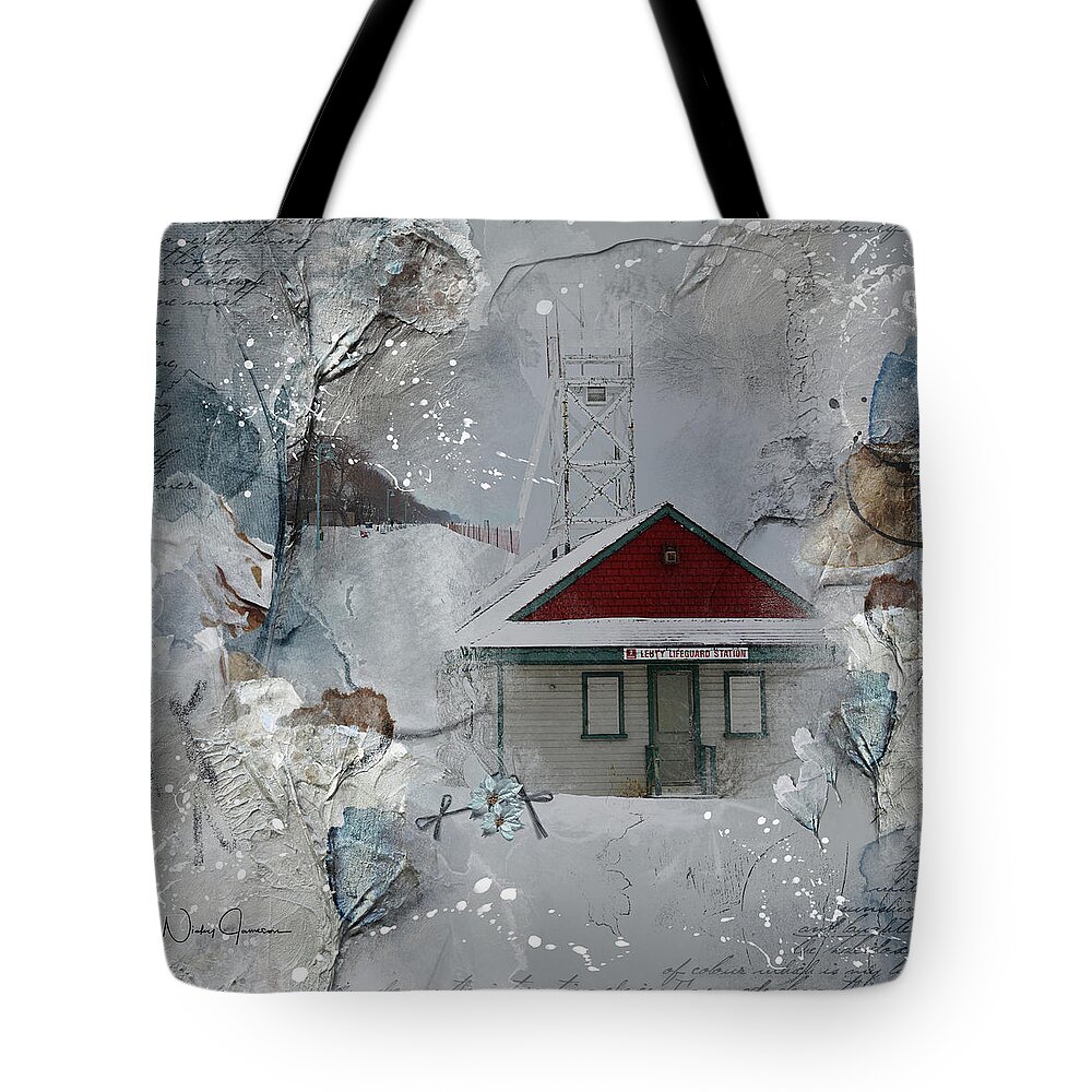 Toronto Tote Bag featuring the digital art Lifeguard Station by Nicky Jameson
