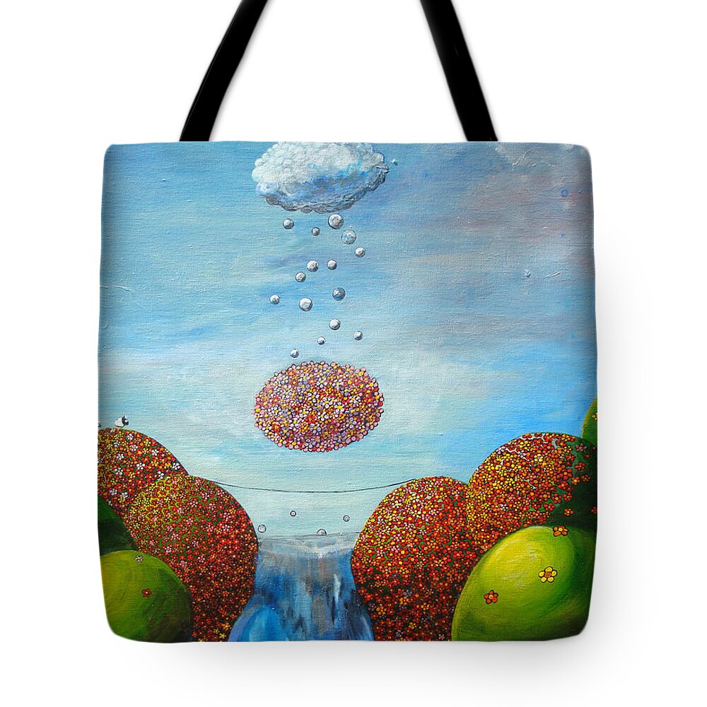  Tote Bag featuring the painting Life's Path by Mindy Huntress