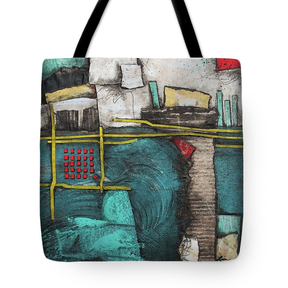 Collage Tote Bag featuring the mixed media Life's rough, beautiful messy bits by Laura Lein-Svencner
