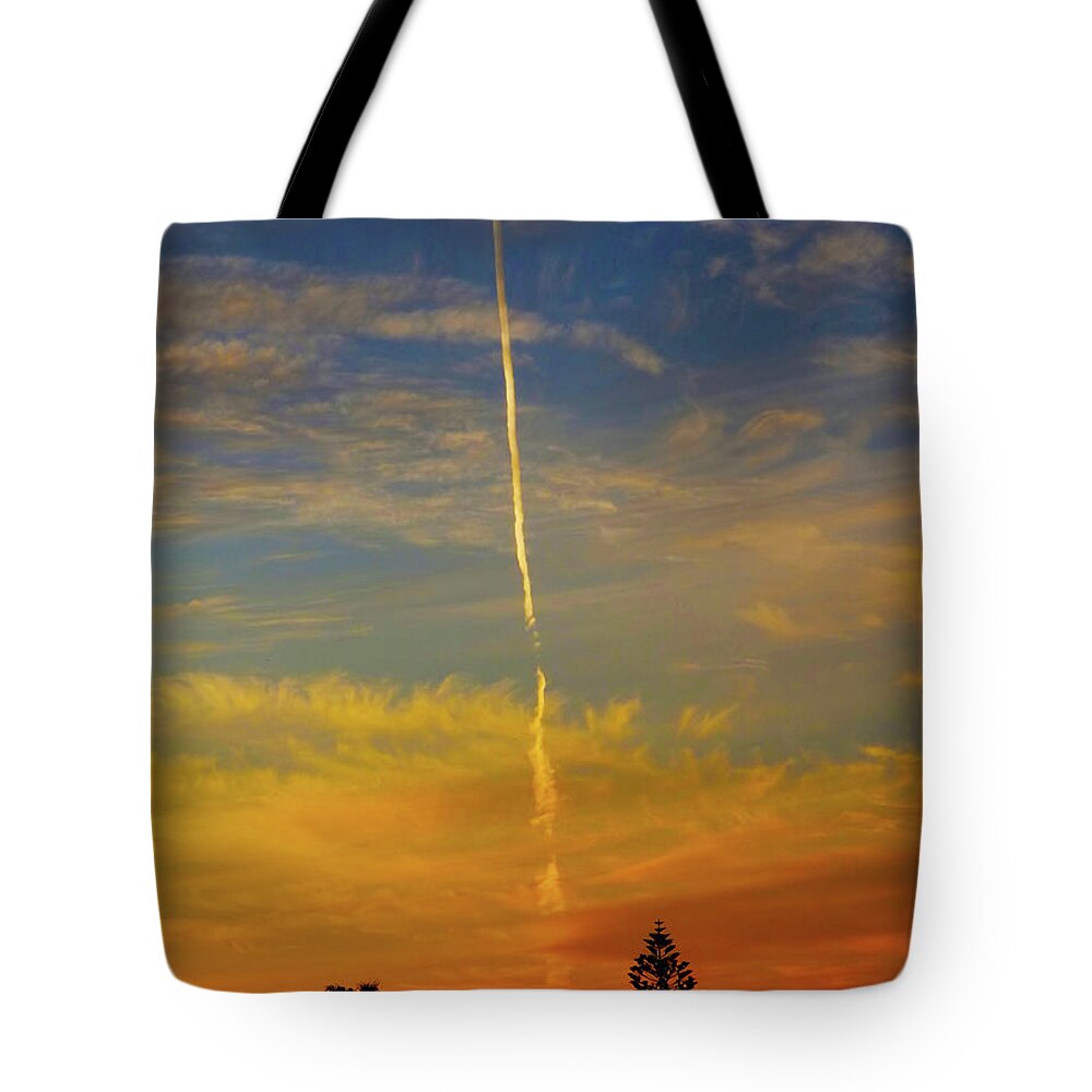 Sunset Tote Bag featuring the photograph Lift Off by Mark Blauhoefer