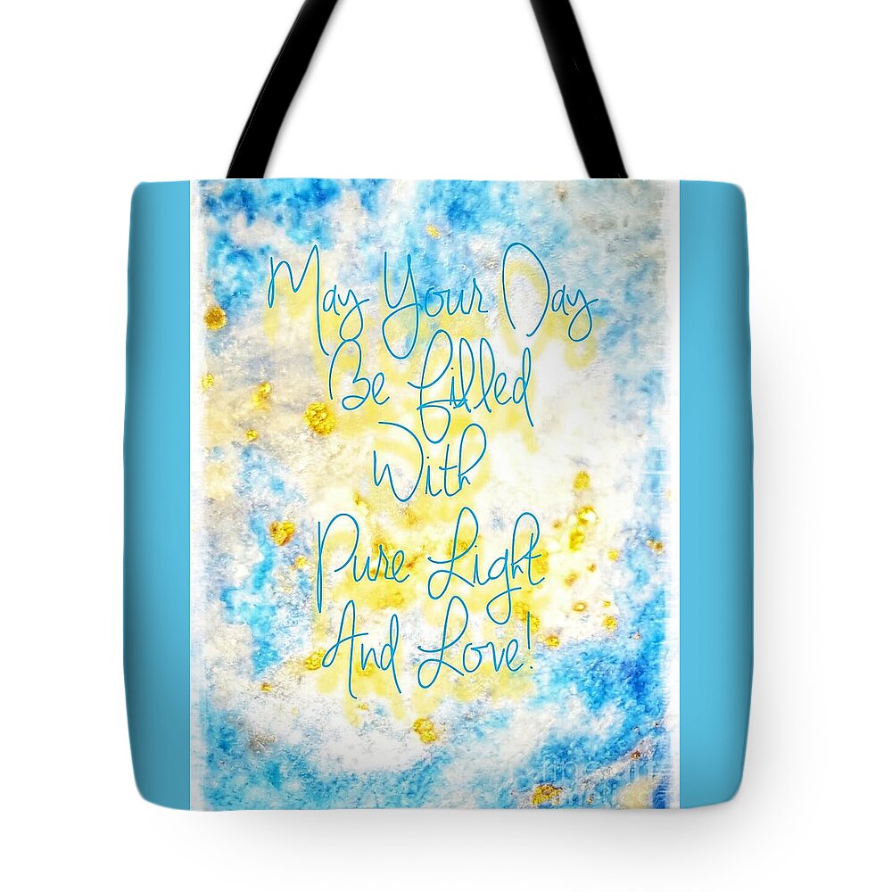 Quote Tote Bag featuring the photograph Light And Love by Rachel Hannah