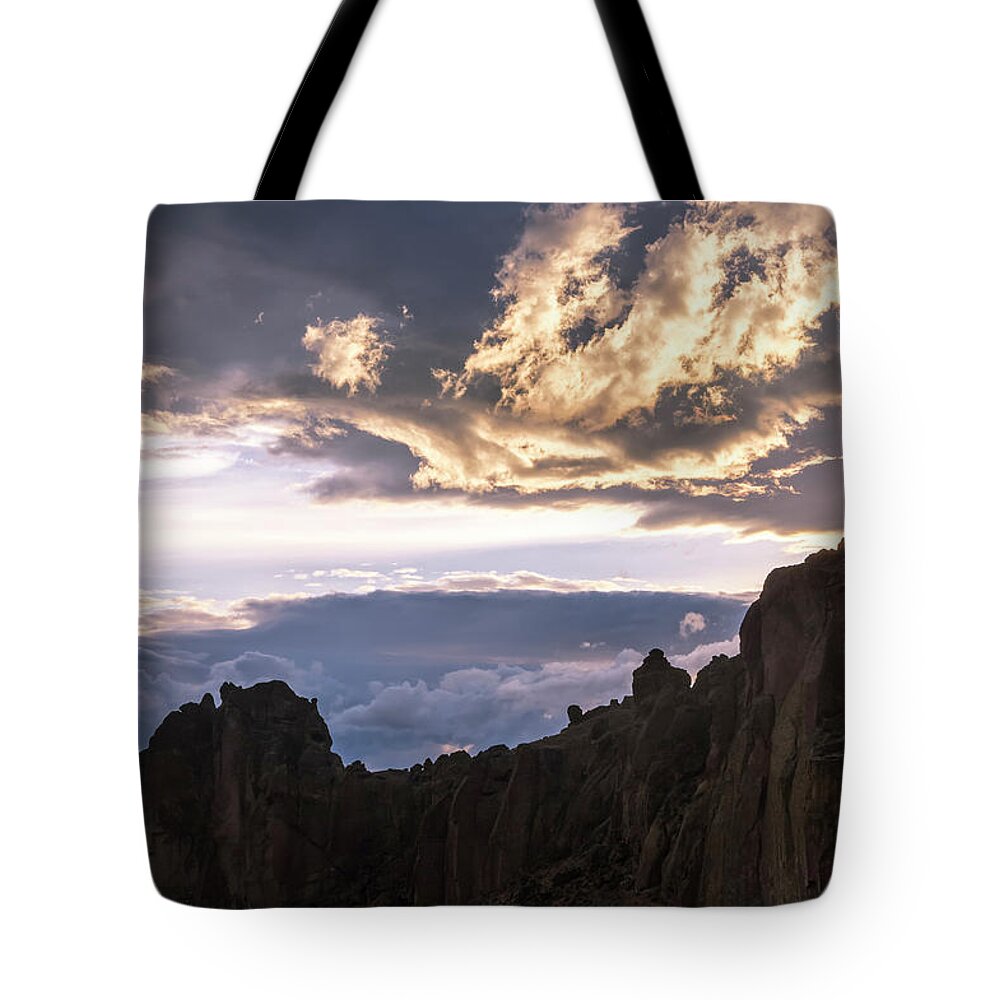 Clouds Tote Bag featuring the photograph Light and Shadow by Steven Clark